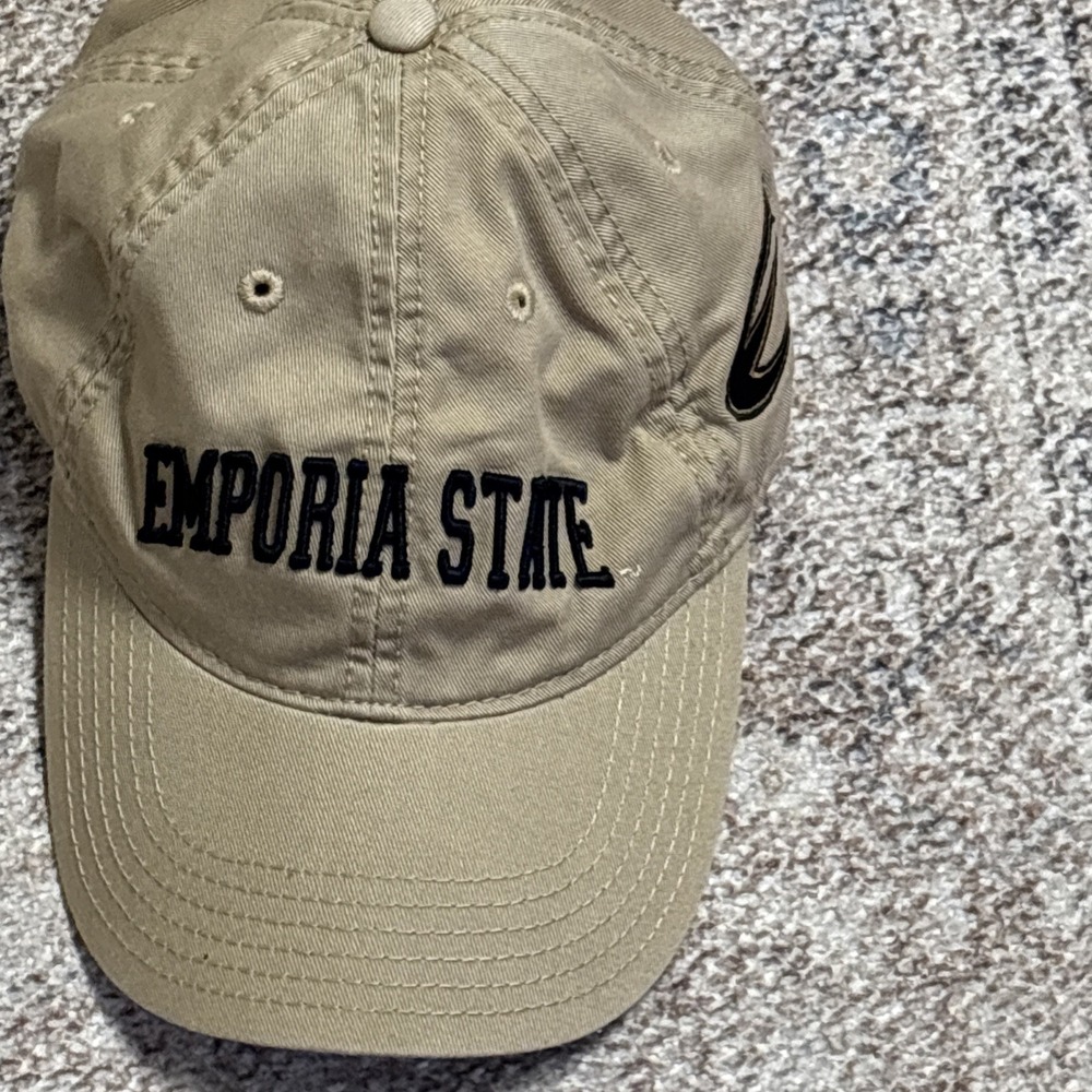 Emporia State University Hat Slide Adjustment USA Hornets Embroidered Tan Legacy